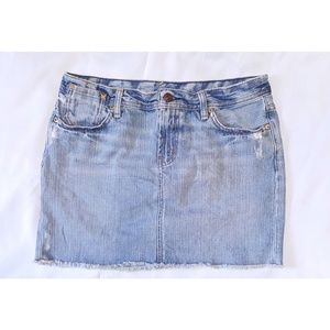 Polo Ralph Lauren Distressed Denim Mini Skirt